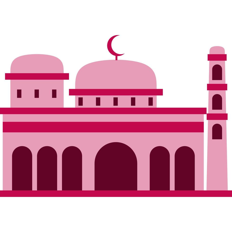 Illustration Vektor Grafik Design modern eben elegant islamisch Moschee Gebäude, geeignet zum Diagramme, Karte, Infografiken, Illustration, und andere Grafik verbunden Vermögenswerte