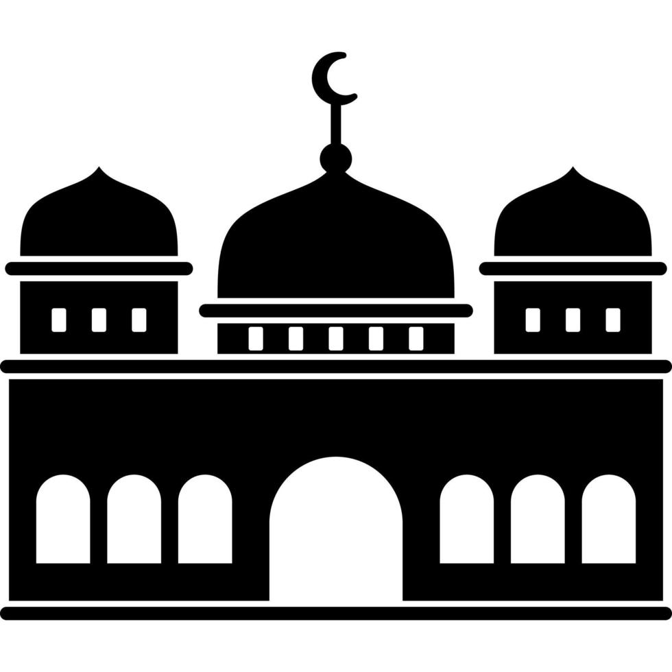 Illustration Vektor Grafik Design Silhouette von Muslim Moschee