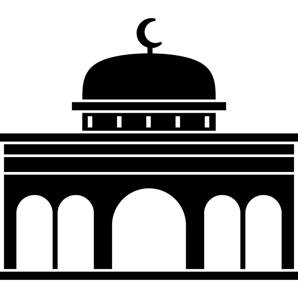 Illustration Vektor Grafik Design Silhouette von Muslim Moschee