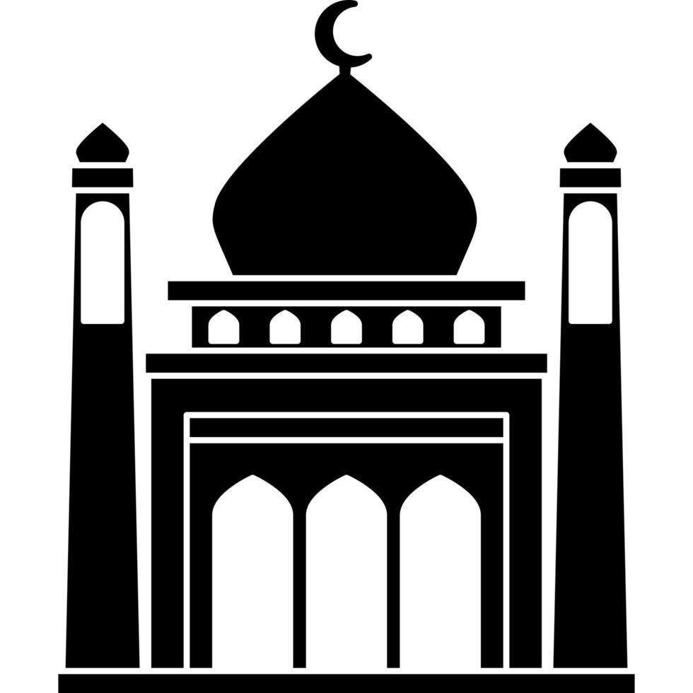 illustration vektor grafisk design silhuett av muslim moské