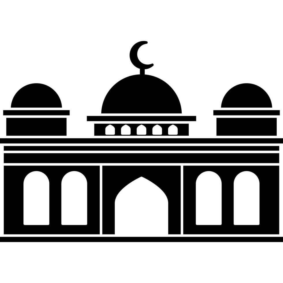 Illustration Vektor Grafik Design Silhouette von Muslim Moschee