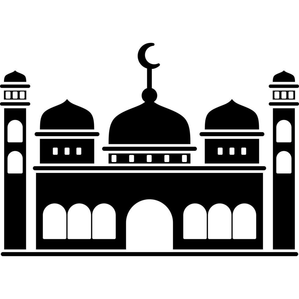 Illustration Vektor Grafik Design Silhouette von Muslim Moschee