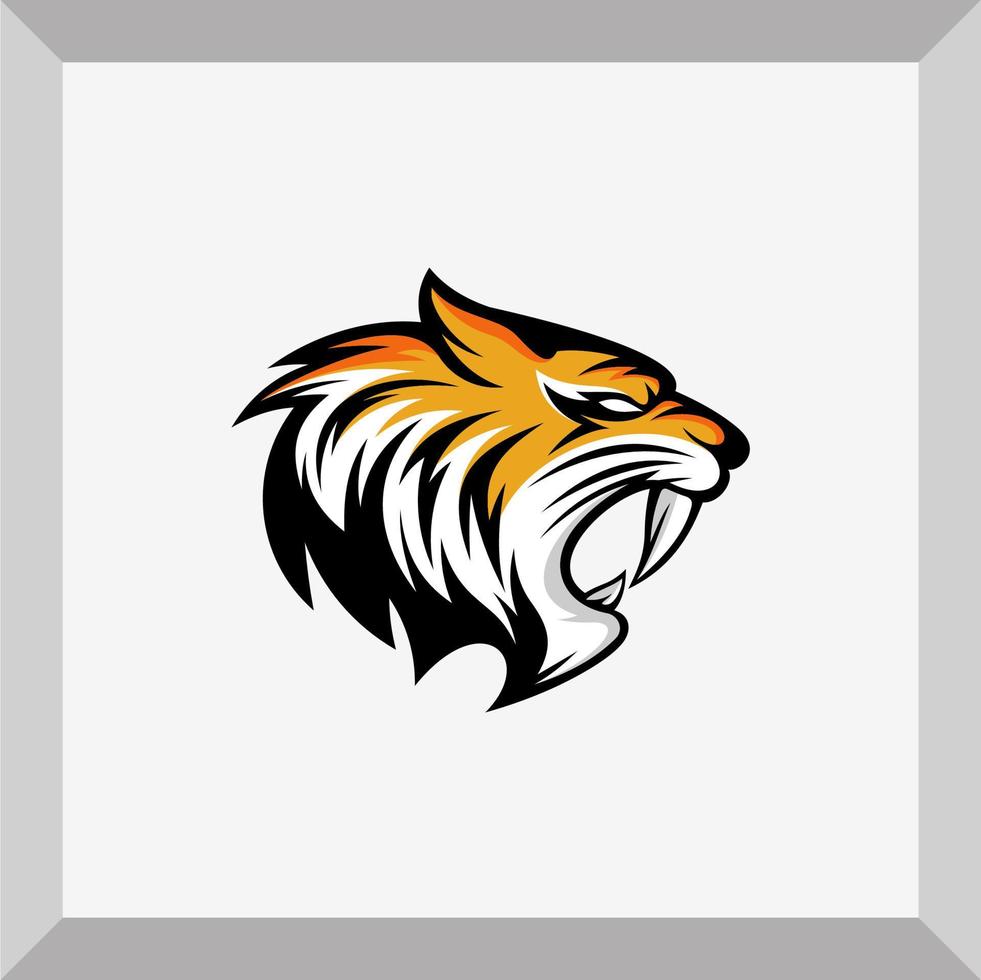 einfach Tiger Logo vektor