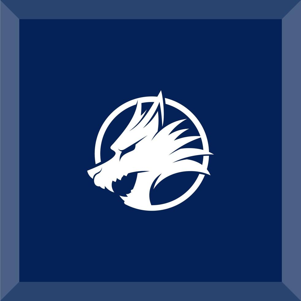 einfaches Wolf-Logo vektor