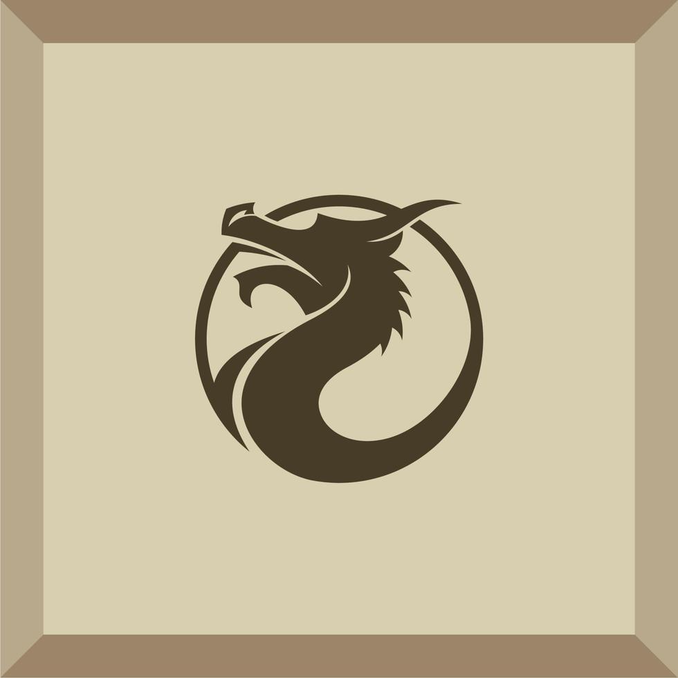 einfach Drachen Logo vektor