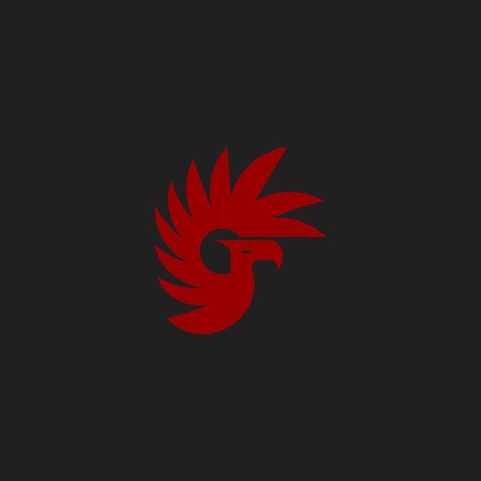 fågel Fenix enkel logotyp vektor