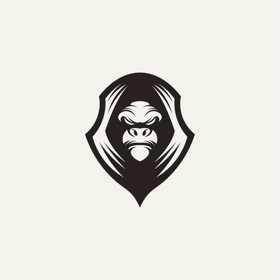 Gorilla einfach Logo vektor