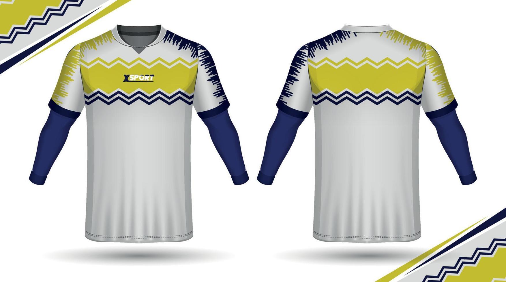 fotboll jersey design för sublimering, sport t skjorta design vektor