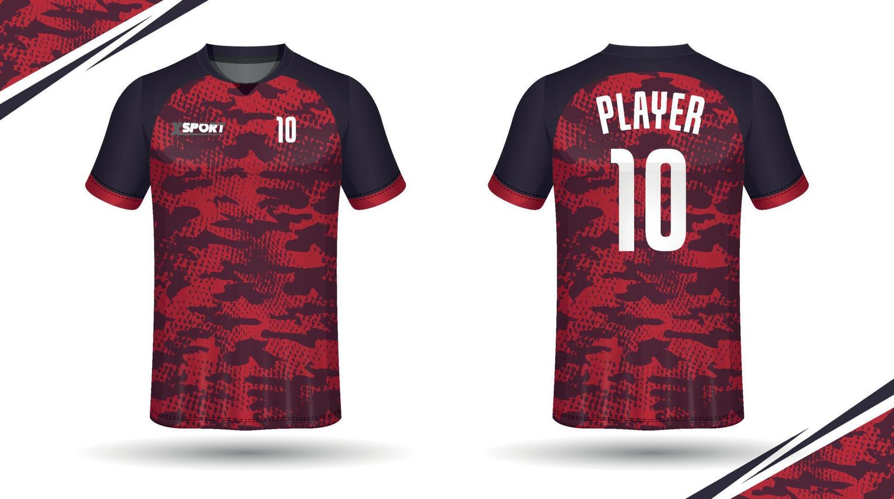 fotboll jersey design för sublimering, sport t skjorta design vektor