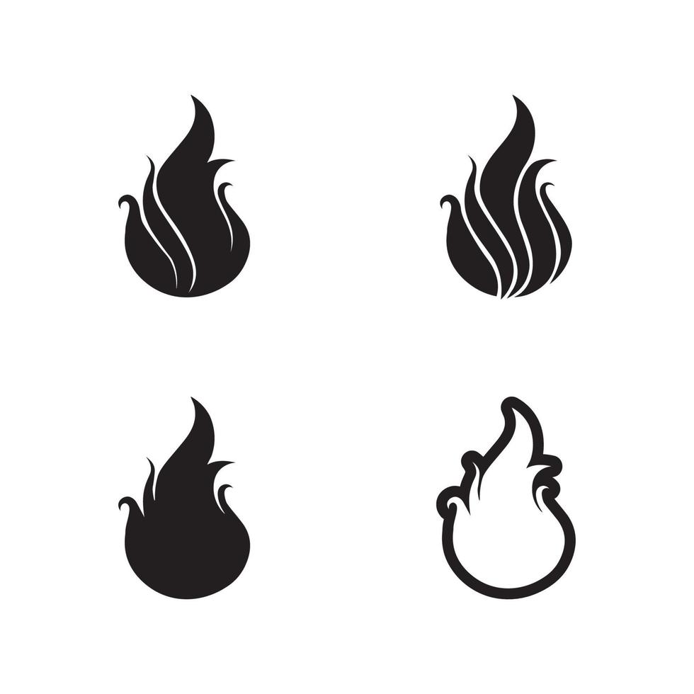 Feuerflamme Logo Symbol Vektor Design-Vorlage