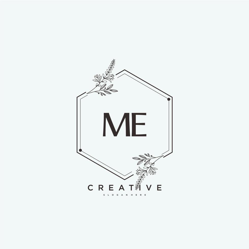 mig skönhet vektor första logotyp konst, handstil logotyp av första signatur, bröllop, mode, smycken, boutique, blommig och botanisk med kreativ mall för några företag eller företag.