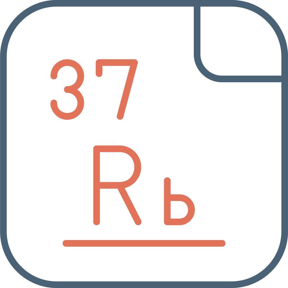 rubidium vektor ikon