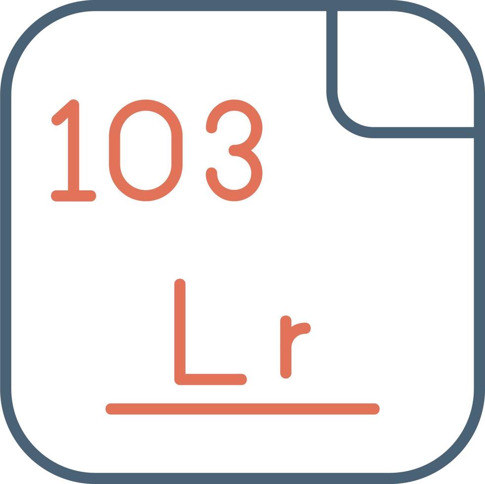 lawrencium vektor ikon