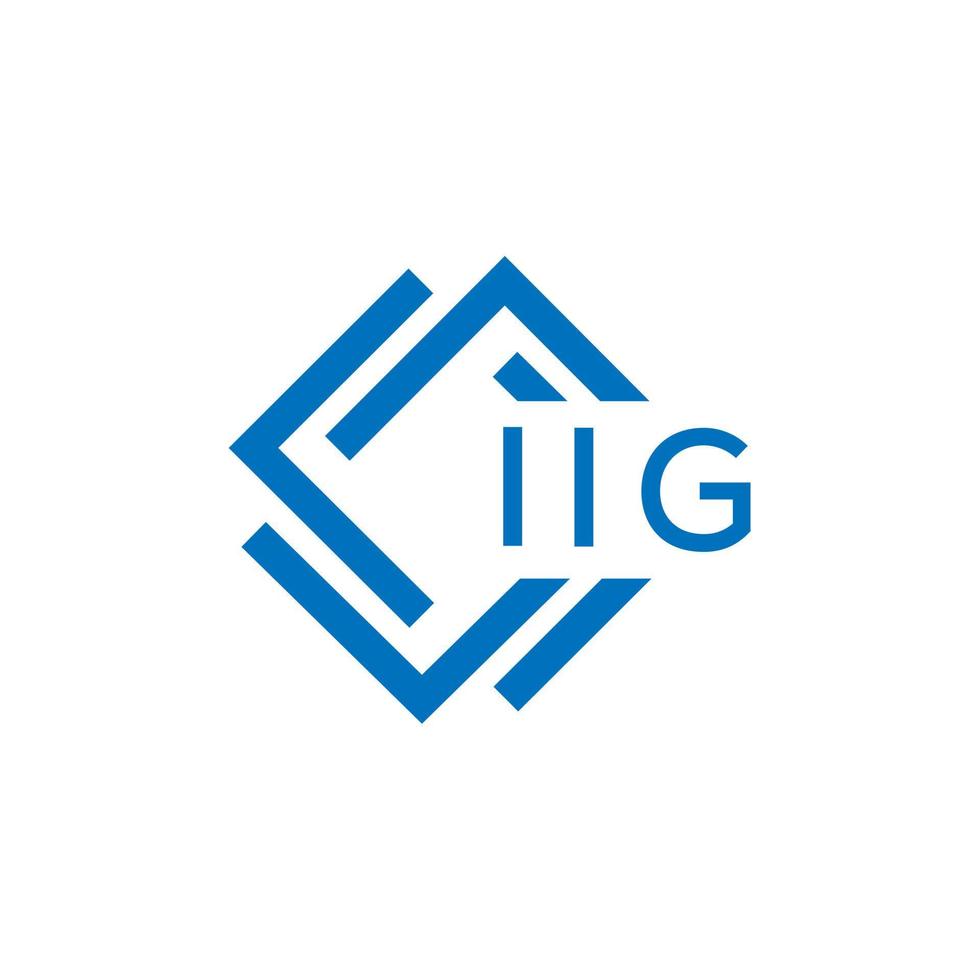 iig kreativ cirkel brev logotyp begrepp. iig brev design.iig brev logotyp design på vit bakgrund. iig kreativ cirkel brev logotyp begrepp. iig brev design. vektor