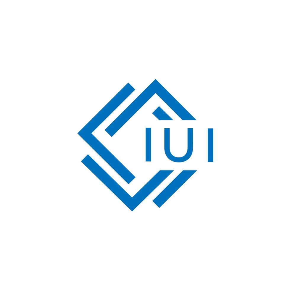 iui kreativ Kreis Brief Logo Konzept. iui Brief design.iui Brief Logo Design auf Weiß Hintergrund. iui kreativ Kreis Brief Logo Konzept. iui Brief Design. vektor