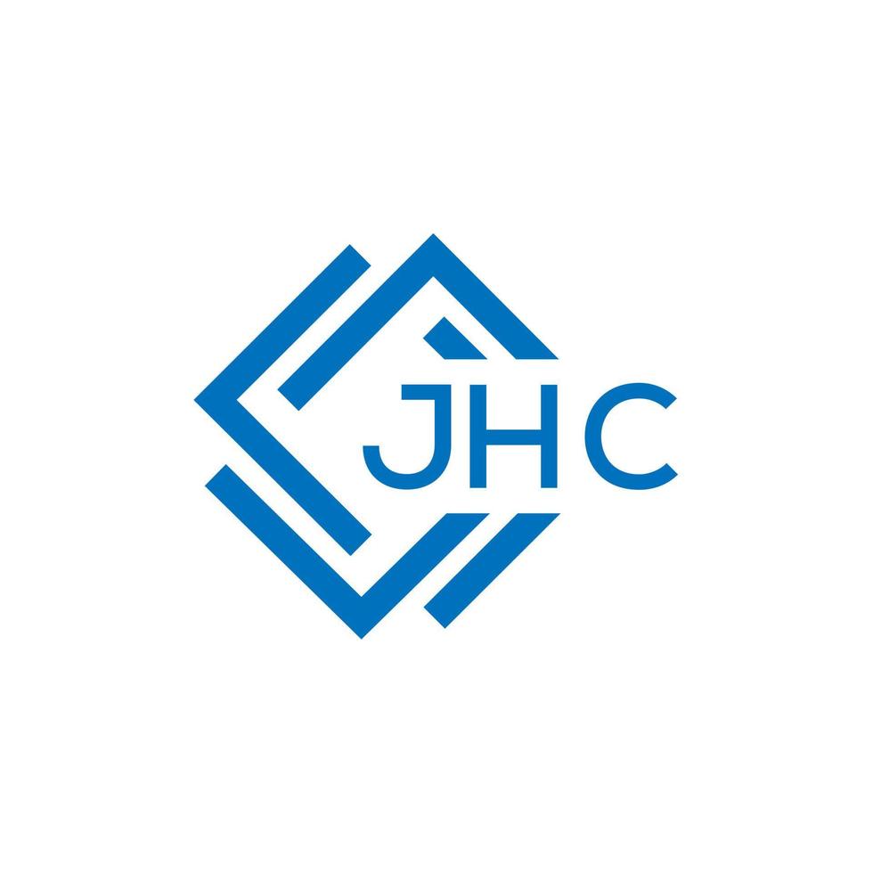 jhc Brief Logo Design auf Weiß Hintergrund. jhc kreativ Kreis Brief Logo Konzept vektor