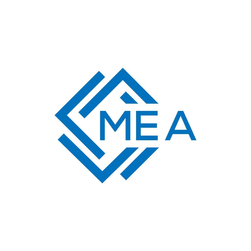 mea Brief Logo Design auf Weiß Hintergrund. mea kreativ Kreis Brief Logo Konzept. mea Brief Design. vektor