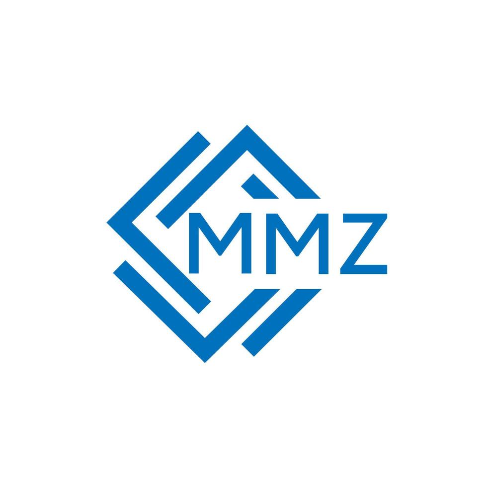 mmz kreativ Kreis Brief Logo Konzept. mmz Brief design.mmz Brief Logo Design auf Weiß Hintergrund. mmz kreativ Kreis Brief Logo Konzept. mmz Brief Design. vektor