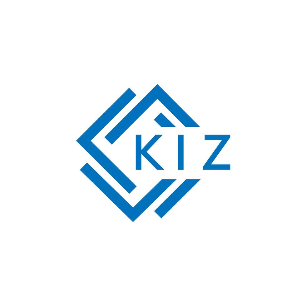 kiz brev logotyp design på vit bakgrund. kiz kreativ cirkel brev logotyp begrepp. kiz brev design. vektor