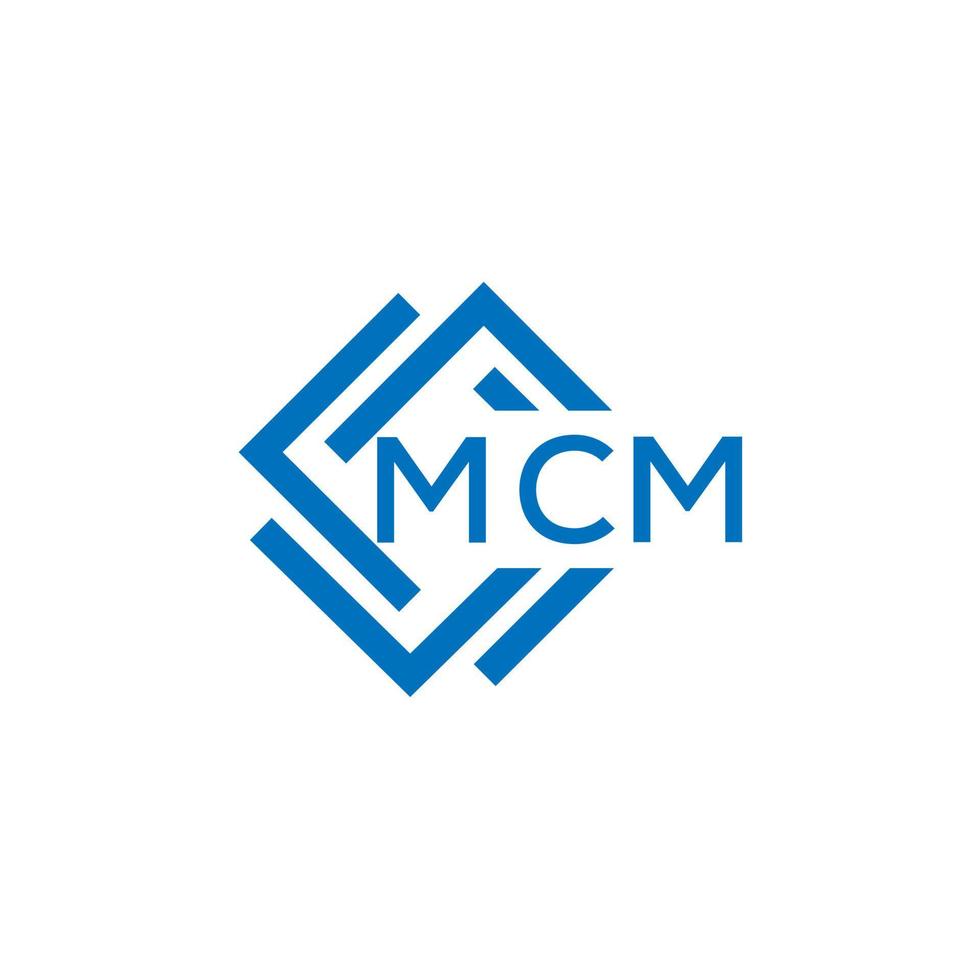 mcm Brief Logo Design auf Weiß Hintergrund. mcm kreativ Kreis Brief Logo Konzept. mcm Brief Design. vektor