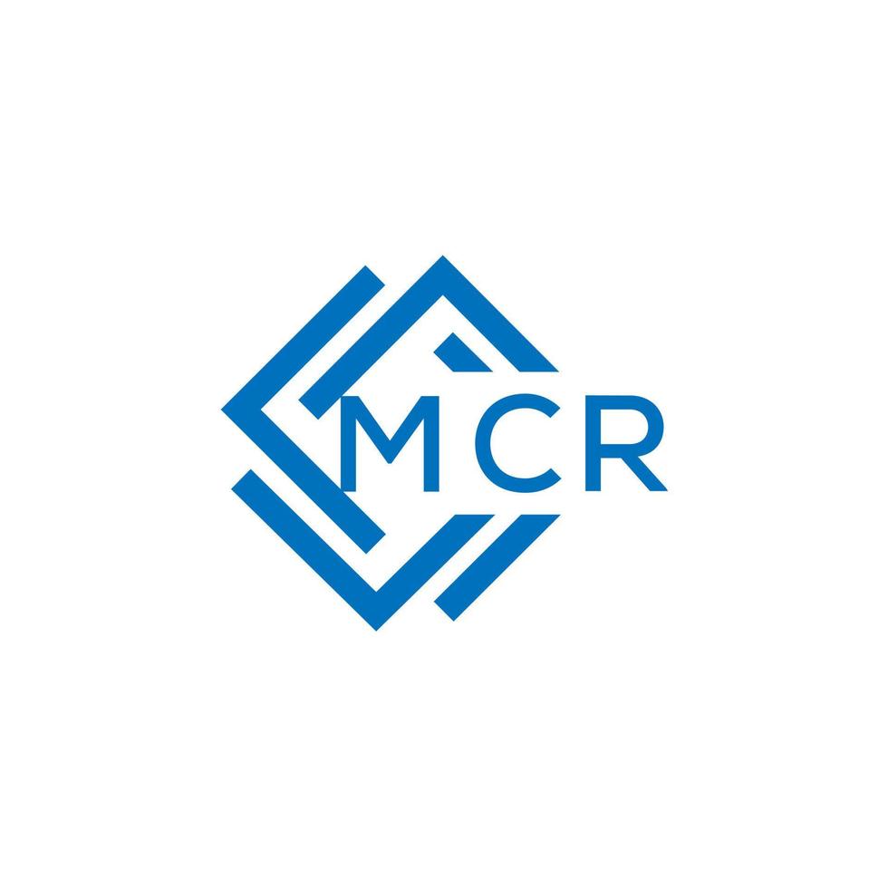 Mcr Brief Logo Design auf Weiß Hintergrund. Mcr kreativ Kreis Brief Logo Konzept. Mcr Brief Design. vektor