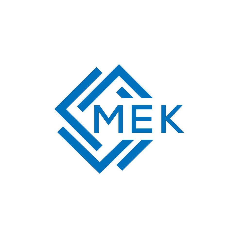 mek brev logotyp design på vit bakgrund. mek kreativ cirkel brev logotyp begrepp. mek brev design. vektor