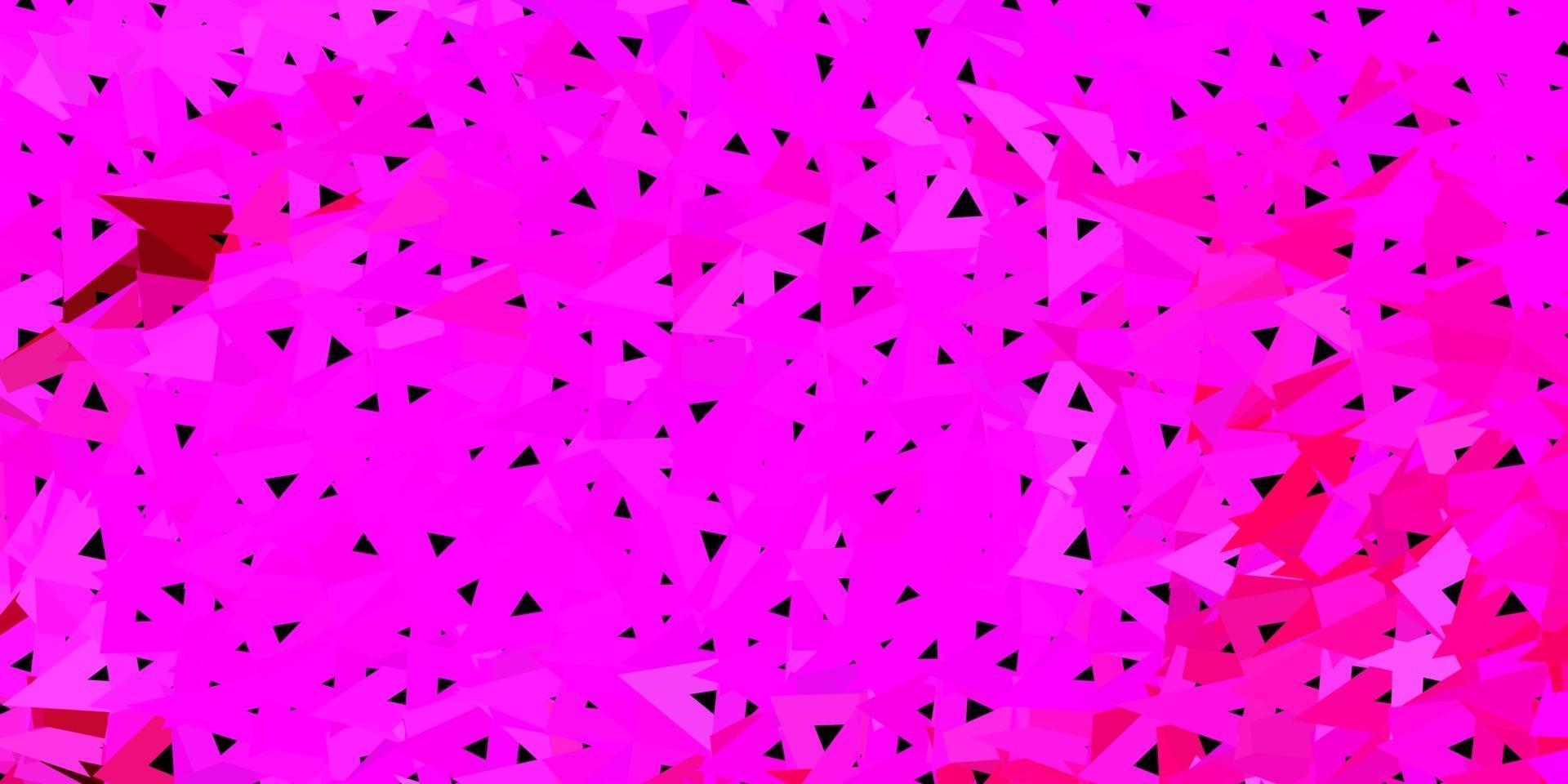 dunkelviolette, rosa Vektor-Poly-Dreieck-Textur. vektor