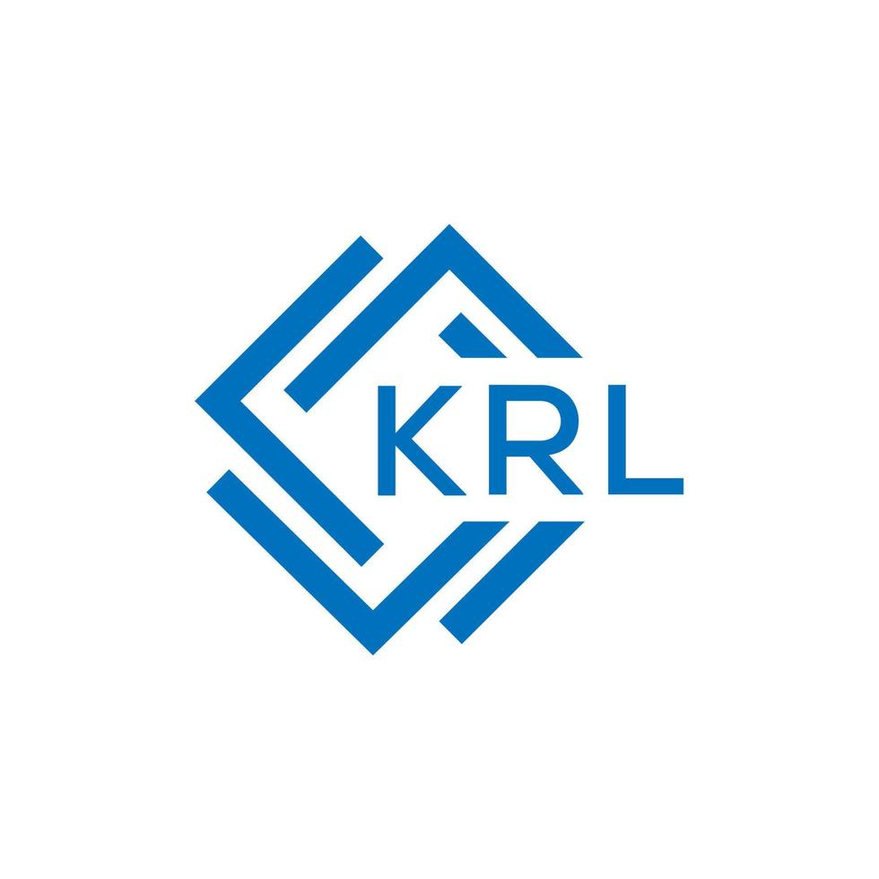 krl Brief Logo Design auf Weiß Hintergrund. krl kreativ Kreis Brief Logo Konzept. krl Brief Design. vektor