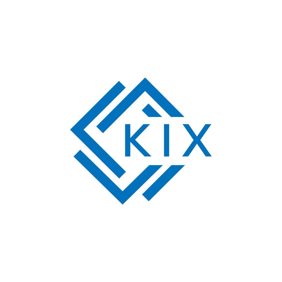 kix Brief Logo Design auf Weiß Hintergrund. kix kreativ Kreis Brief Logo Konzept. kix Brief Design. vektor