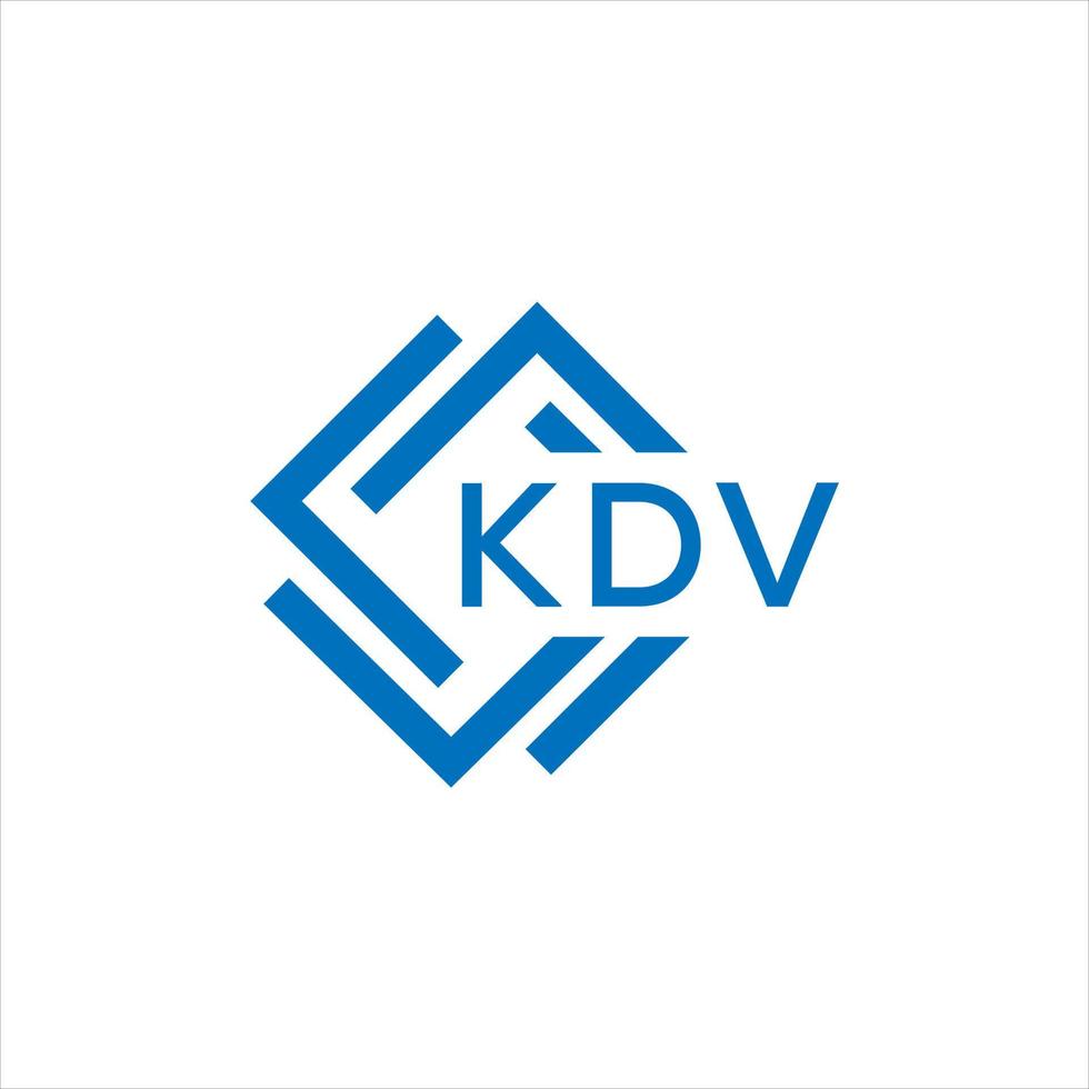 kdv kreativ Kreis Brief Logo Konzept. kdv Brief design.kdv Brief Logo Design auf Weiß Hintergrund. kdv kreativ Kreis Brief Logo Konzept. kdv Brief Design. vektor