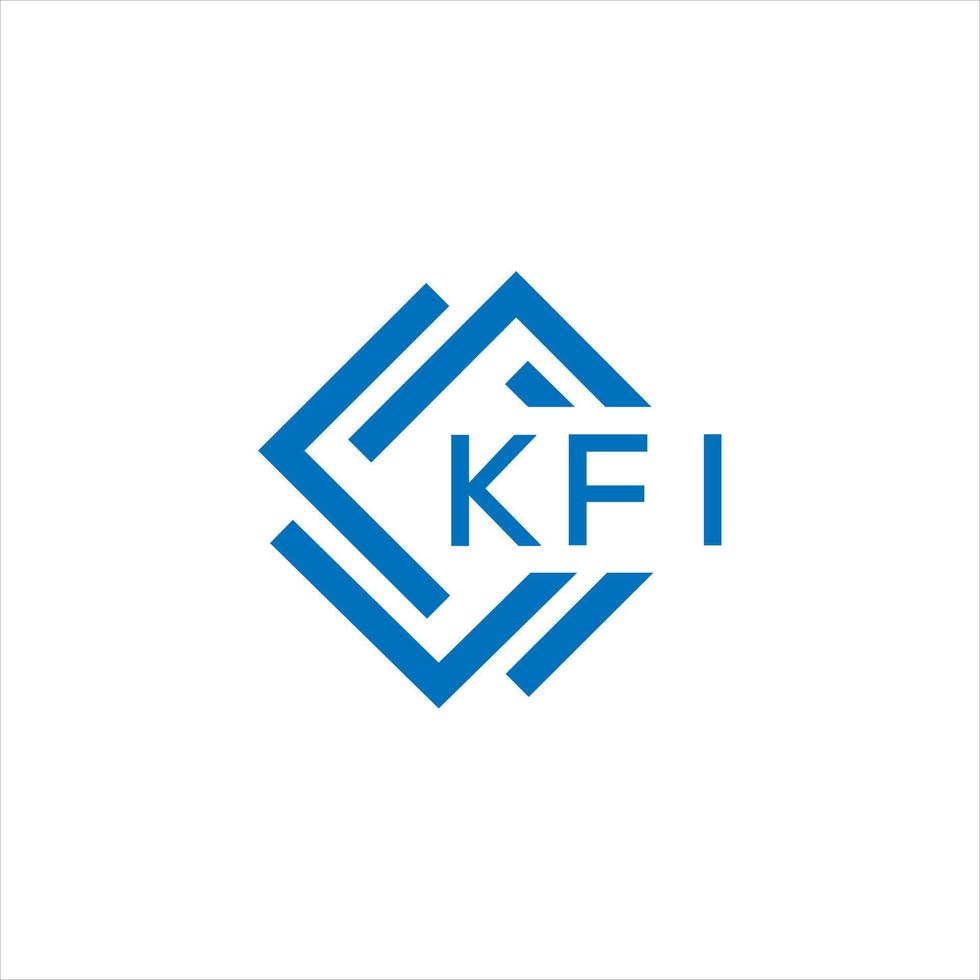 kfi brev logotyp design på vit bakgrund. kfi kreativ cirkel brev logotyp begrepp. kfi brev design. vektor