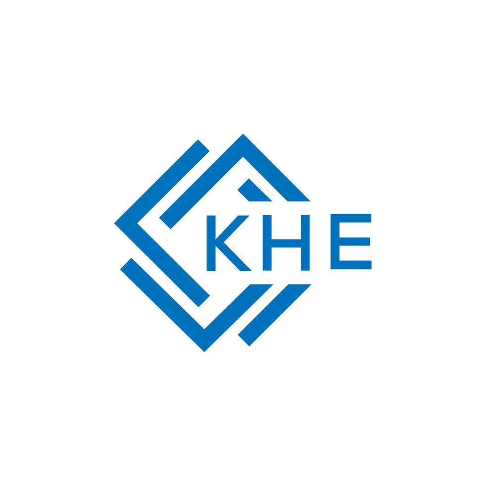 khe Brief Logo Design auf Weiß Hintergrund. khe kreativ Kreis Brief Logo Konzept. khe Brief Design. vektor