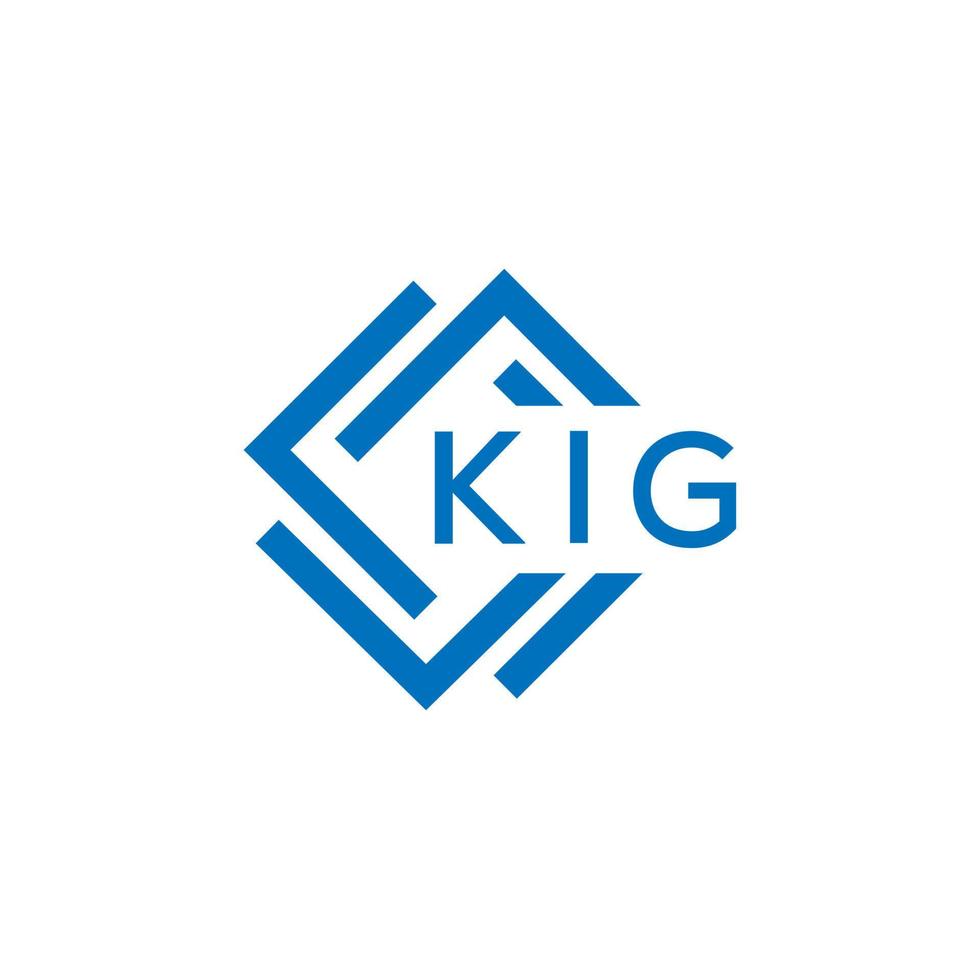 kig Brief Logo Design auf Weiß Hintergrund. kig kreativ Kreis Brief Logo Konzept. kig Brief Design. vektor