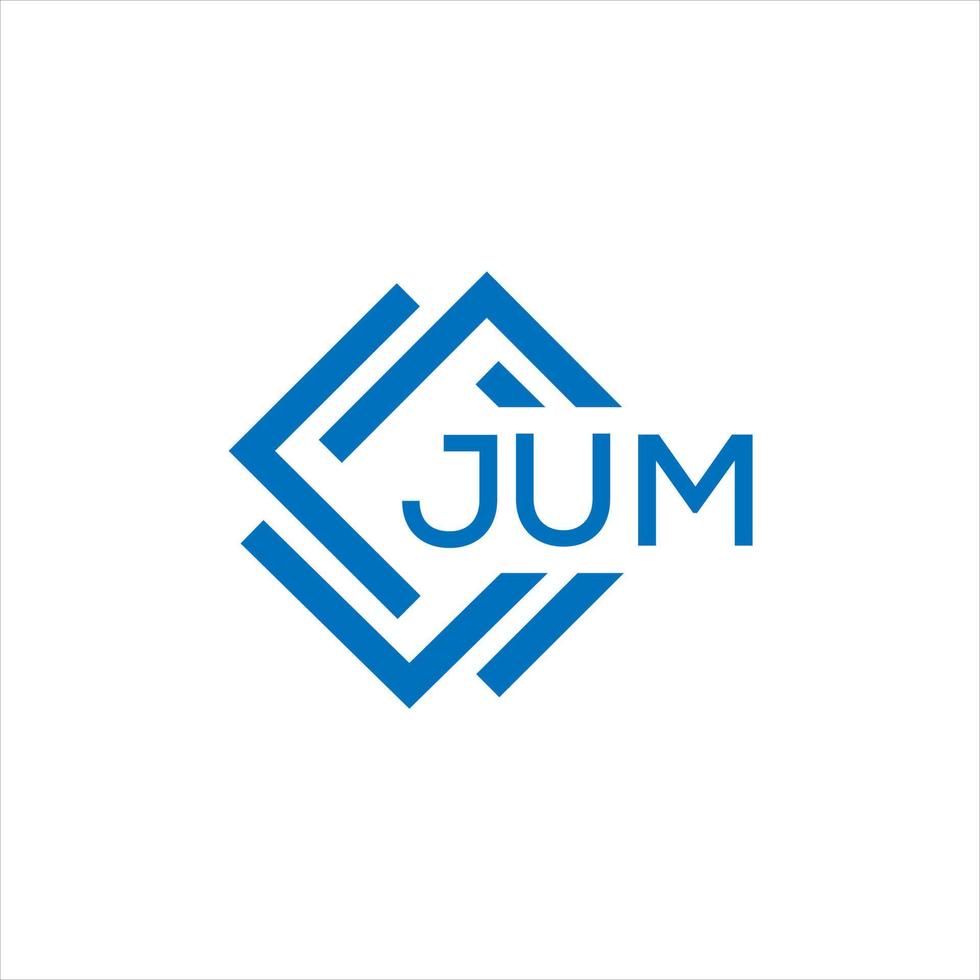 jum brev logotyp design på vit bakgrund. jum kreativ cirkel brev logotyp begrepp. jum brev design. vektor