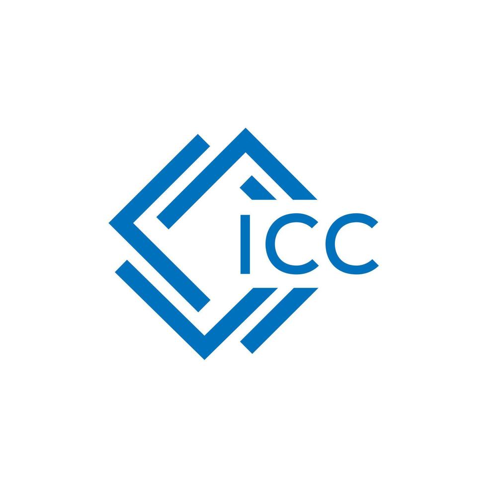 icc brev logotyp design på vit bakgrund. icc kreativ cirkel brev logotyp begrepp. icc brev design. vektor