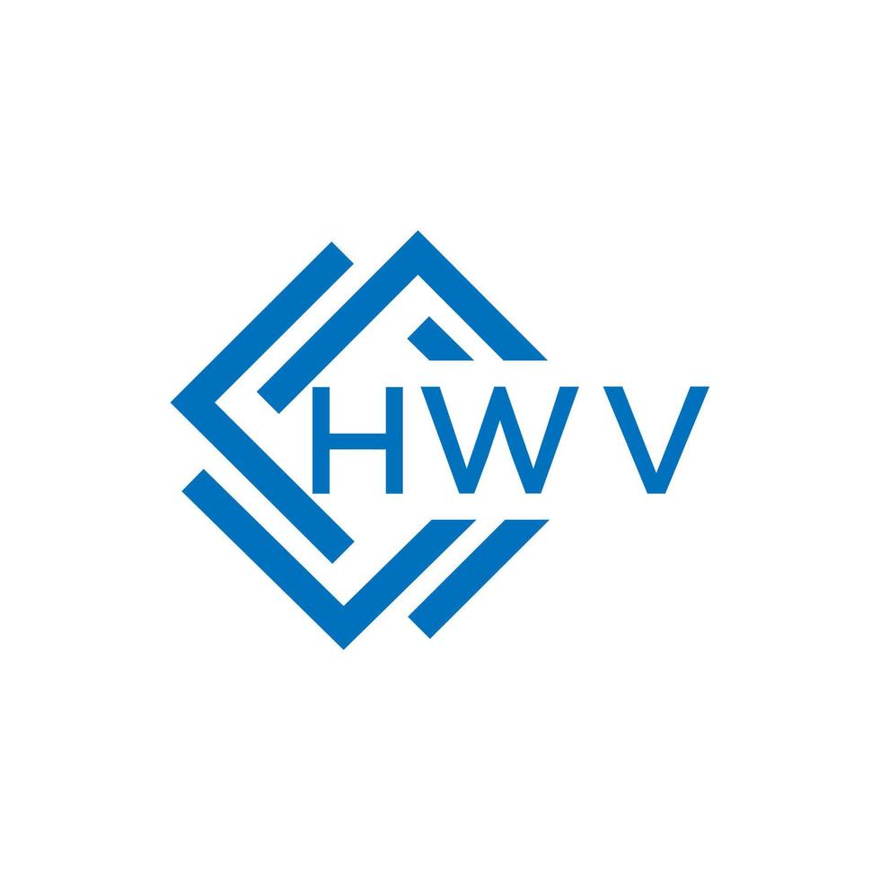 hwv Brief Logo Design auf Weiß Hintergrund. hwv kreativ Kreis Brief Logo Konzept. hwv Brief Design. vektor