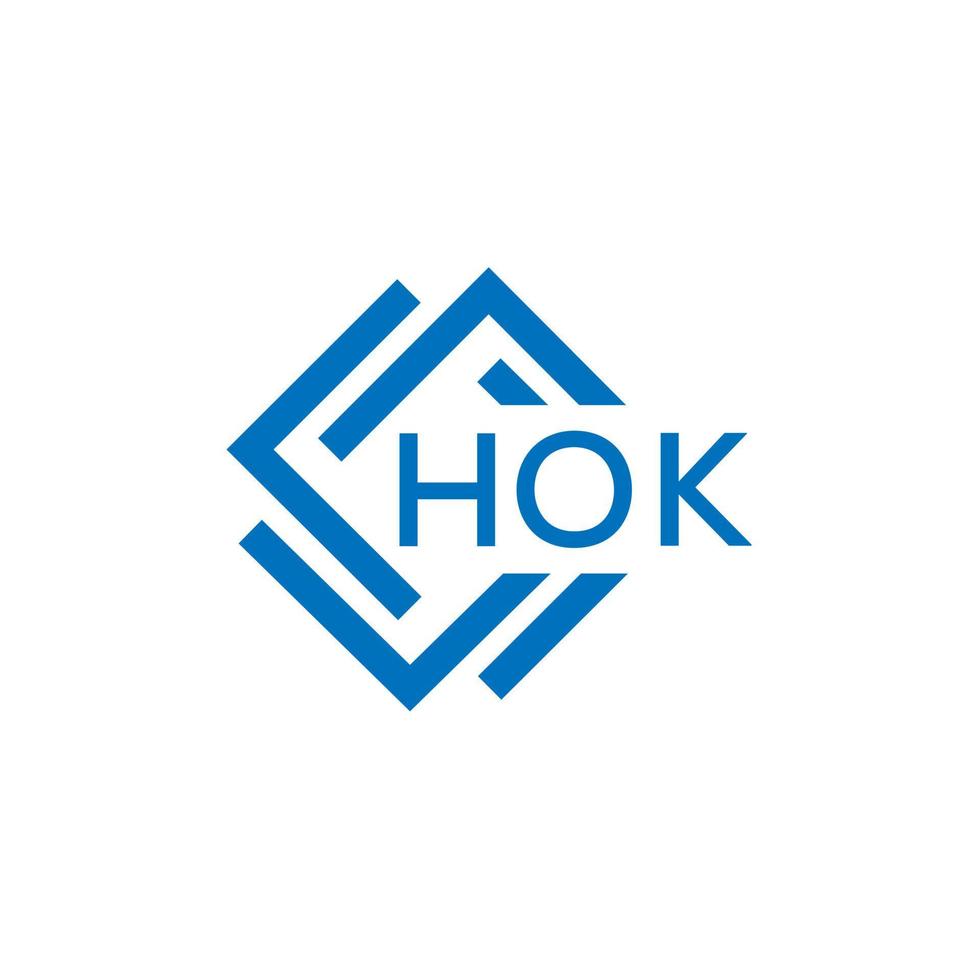 hok Brief Logo Design auf Weiß Hintergrund. hok kreativ Kreis Brief Logo Konzept. hok Brief Design. vektor