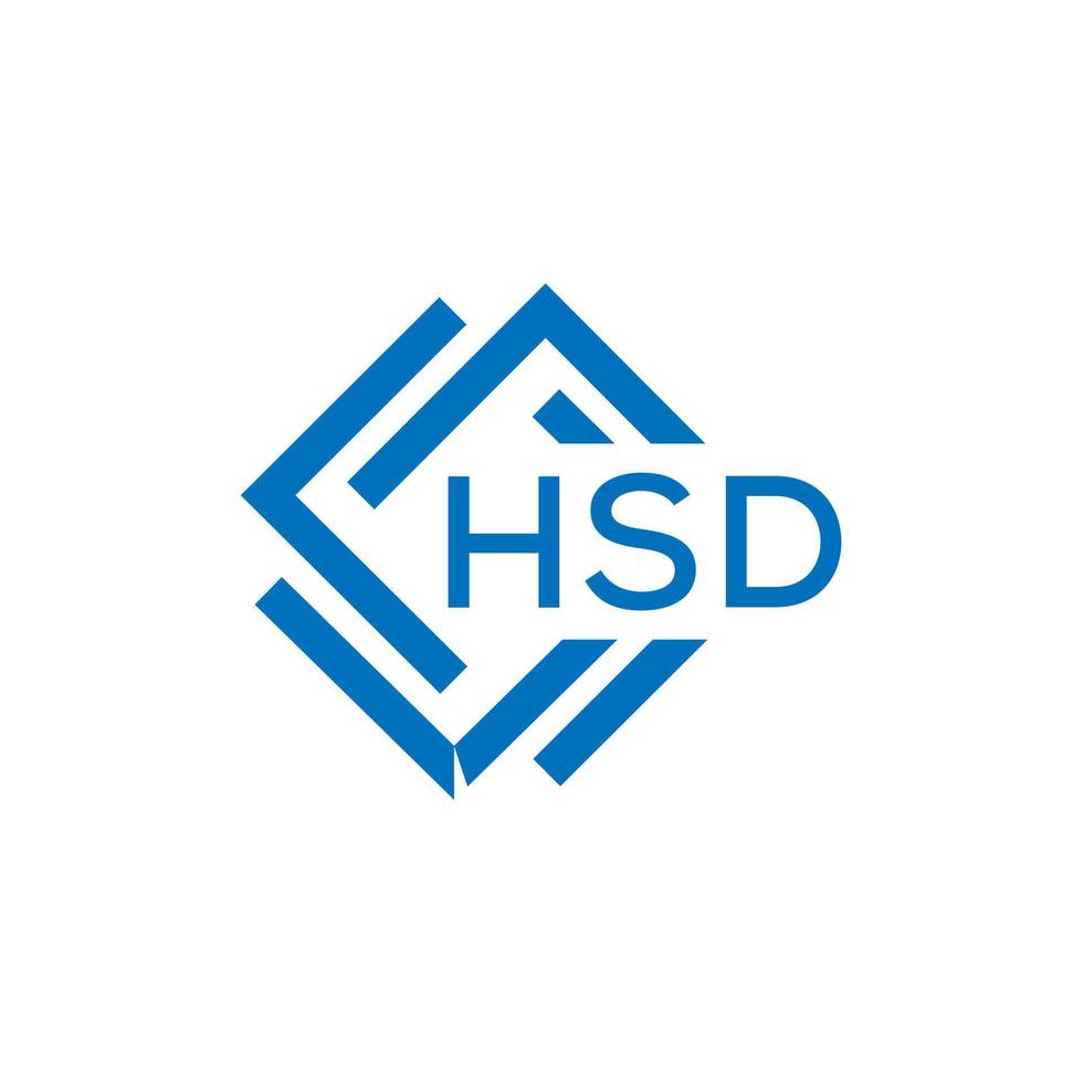 HD Brief Logo Design auf Weiß Hintergrund. HD kreativ Kreis Brief Logo Konzept. HD Brief Design. vektor