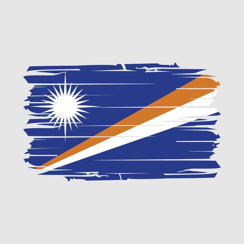 marshallinseln flaggenbürstenvektor vektor