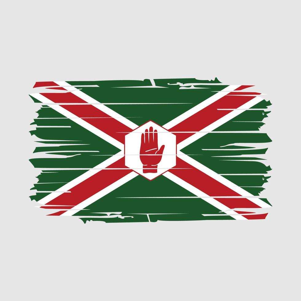 nordlig irland flagga borsta vektor