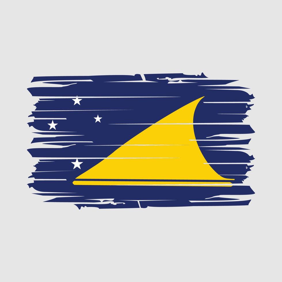 tokelau flagga borsta vektor