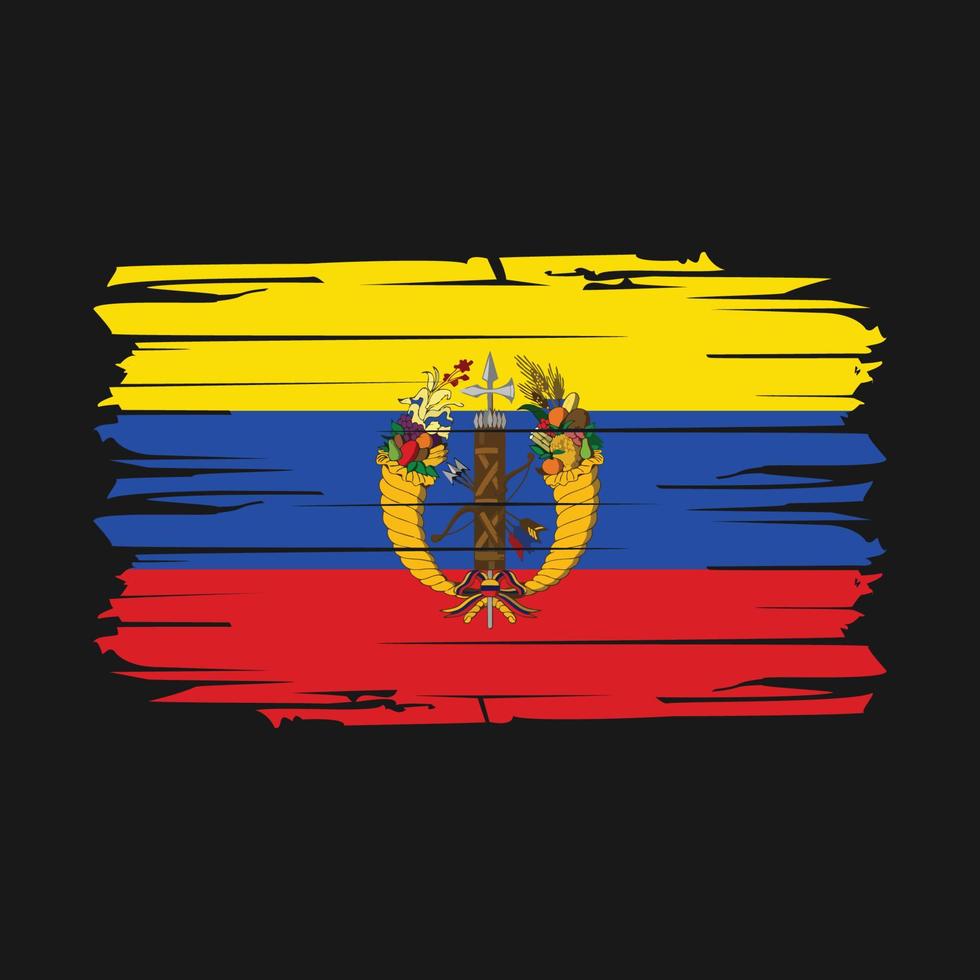 colombia flagga borsta vektor