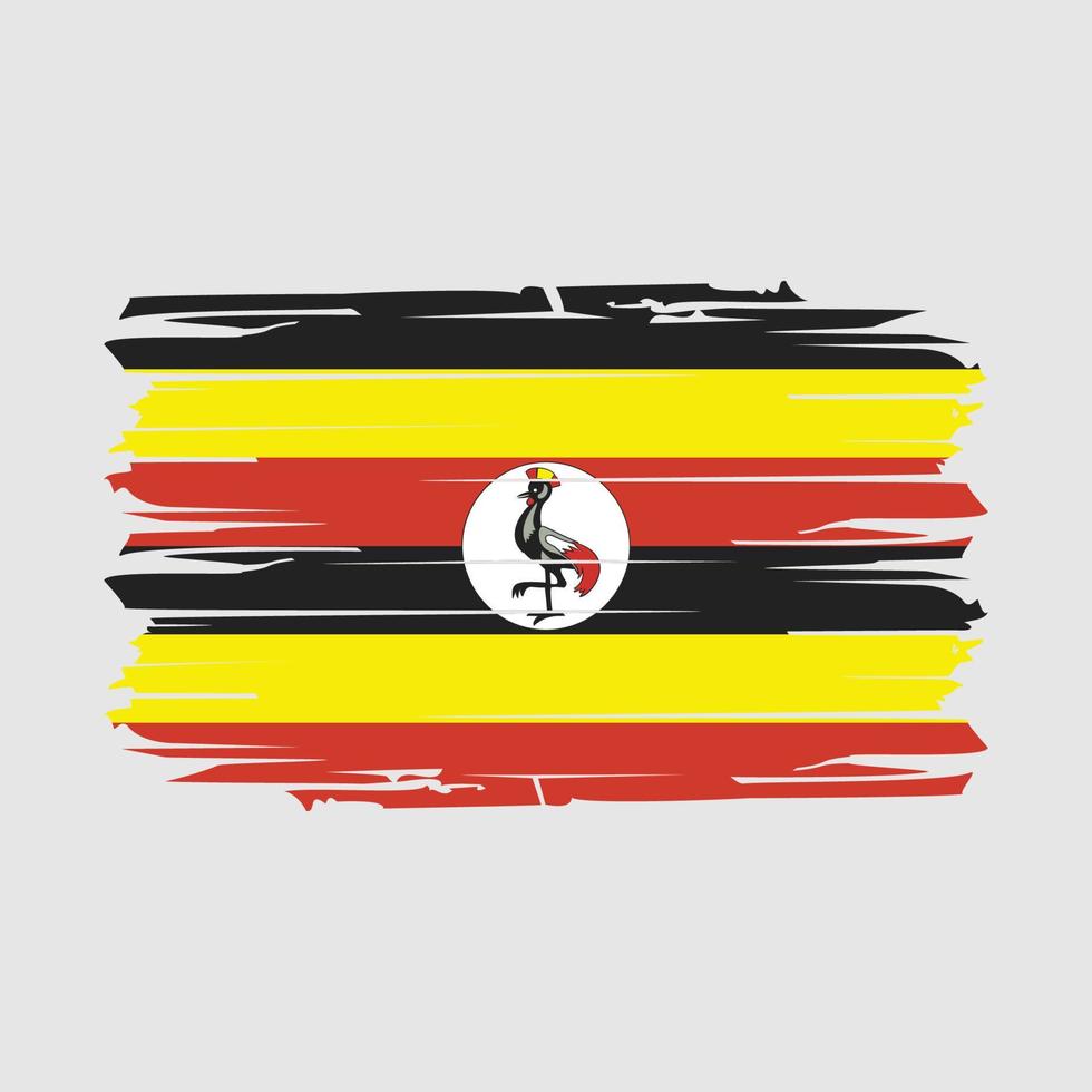 uganda flag pinselvektor vektor