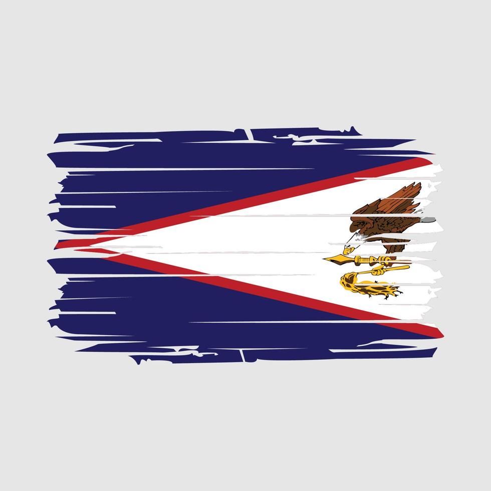 amerikanisch-samoa-flaggenbürstenvektor vektor