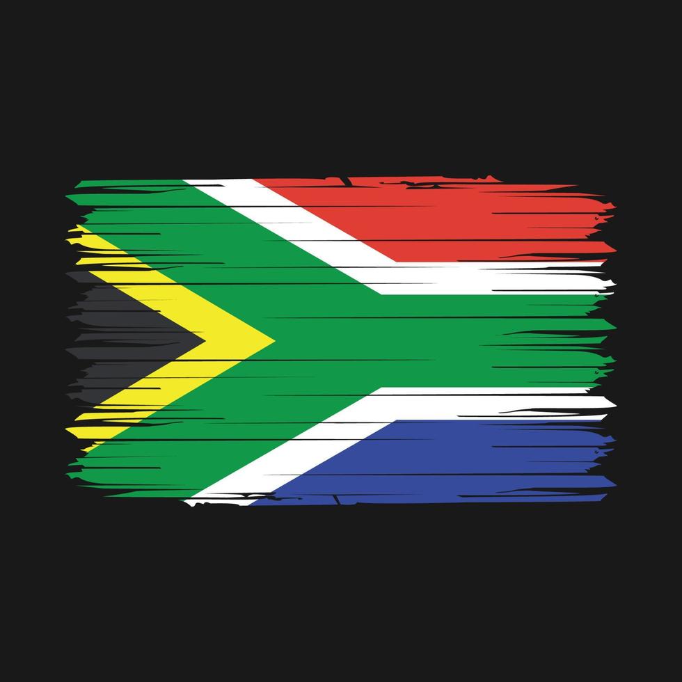 Südafrika-Flaggenpinsel-Vektorillustration vektor