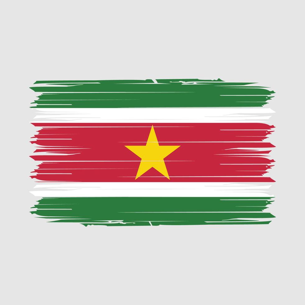 suriname flagga borsta vektor illustration