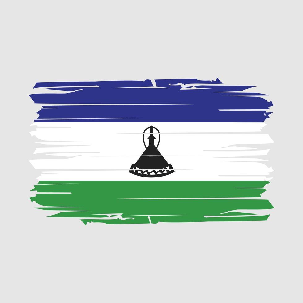 lesotho flagga borsta vektor