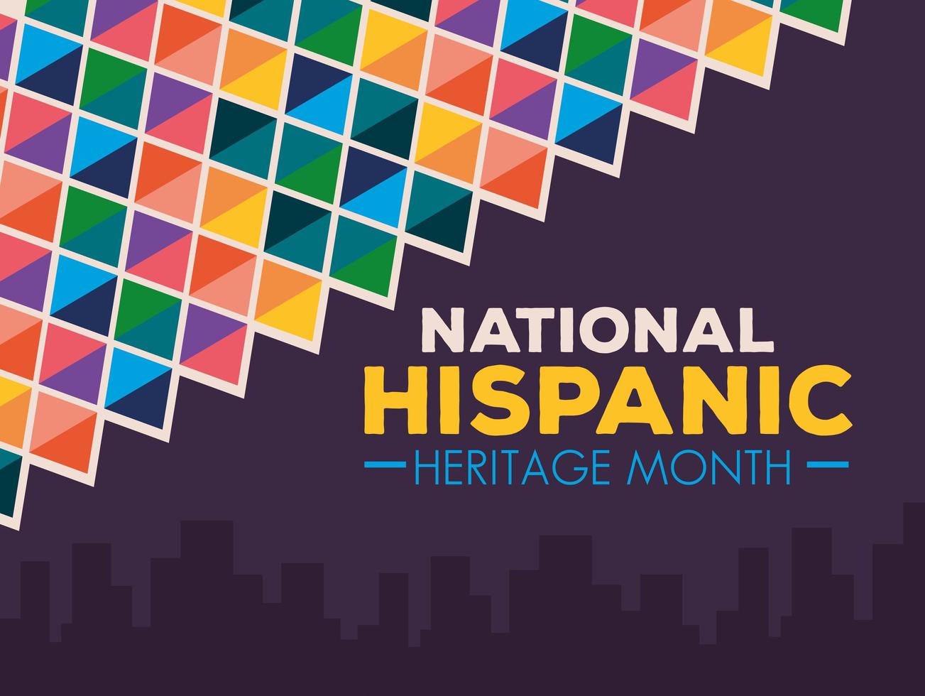 National Hispanic Heritage Month-banner vektor