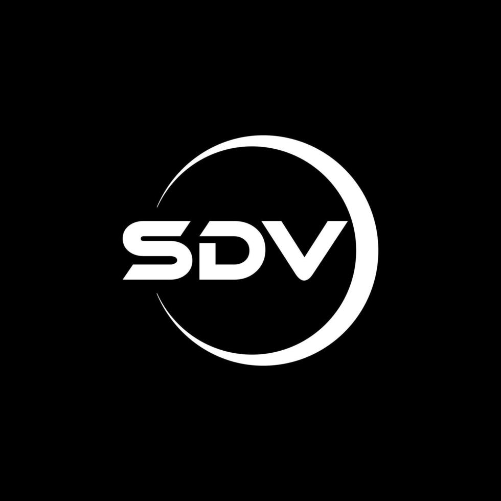 sdv brev logotyp design i illustration. vektor logotyp, kalligrafi mönster för logotyp, affisch, inbjudan, etc.