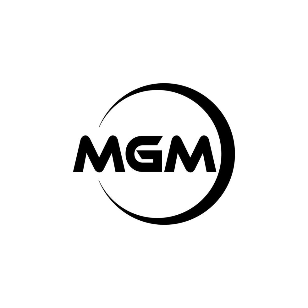 mgm-Brief-Logo-Design in Abbildung. Vektorlogo, Kalligrafie-Designs für Logo, Poster, Einladung usw. vektor